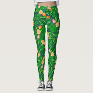 Leggings Motif tropical, colibris