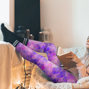 Leggings Motif Ultra Violet & Gold Mermaid
