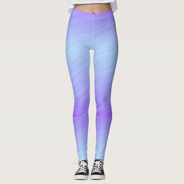Leggings Motif violet et violet (Devant)