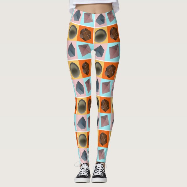 Leggings Motifs 3D en couleurs de tendance - (Devant)
