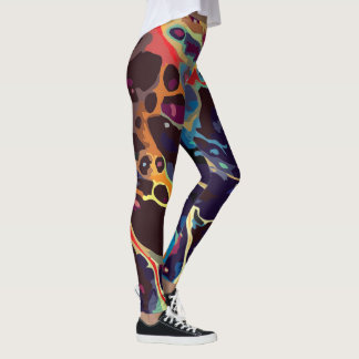 Leggings motifs abstraits en marbre
