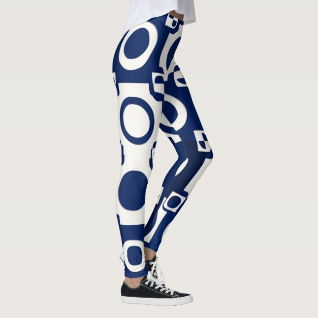 Leggings Motifs blancs de la Marine (Droite)