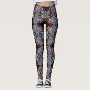 Leggings Motifs de Boho fractal multicolores