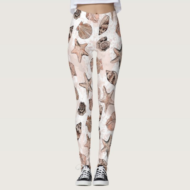 Leggings Motifs de coquillages (Devant)