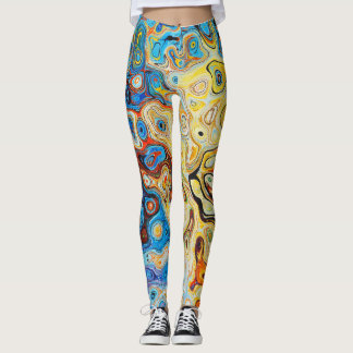 Leggings Motifs de couleur avec l'utilisation abstraite de