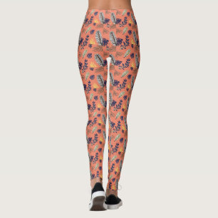 Leggings Motifs de feuilles modernes