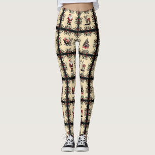 Leggings Motifs de Noël rétro