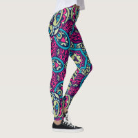 Leggings Motifs de scrapbook arabesque