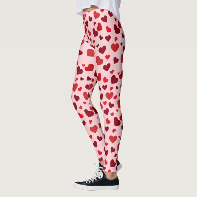 Leggings Motifs des Coeurs de Valentine (Gauche)