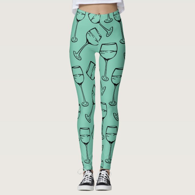 Leggings MOTIFS EN VERRE DE VIN (Devant)
