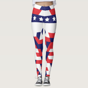 Leggings Motifs géométriques Star pour 4 juillet