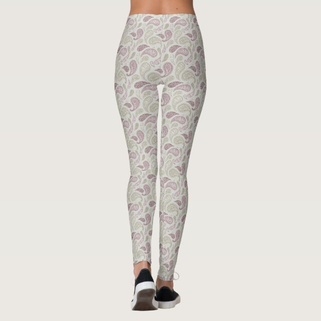 Leggings Motifs gris-séquoia (Dos)