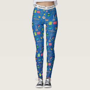 Leggings Motifs Hanoukka personnalisés