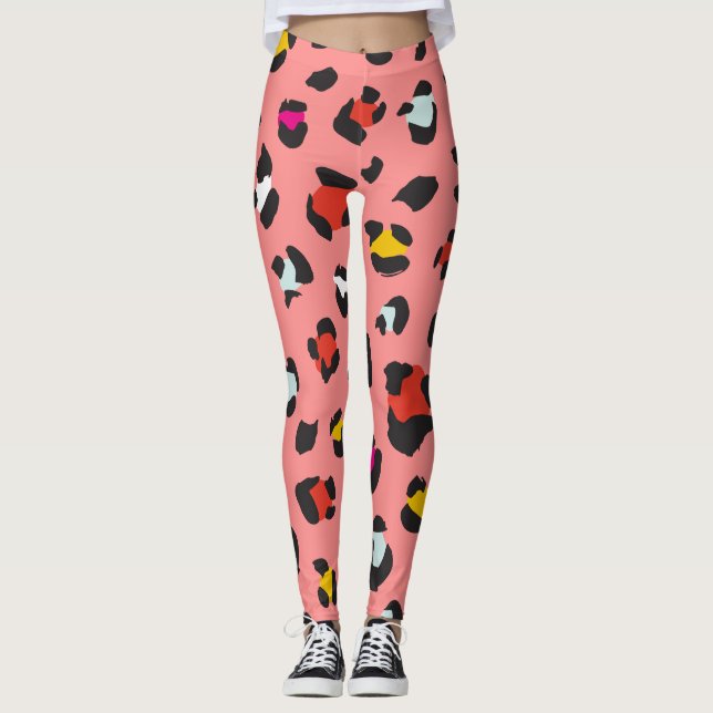 Leggings Motifs Leopard tendance des années 80 (Devant)