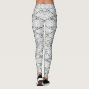 Leggings Motifs Marbres blancs Abstraits