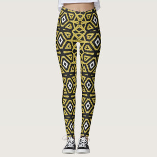 Leggings Motifs noirs et d'or ♥ Funky Tribe I