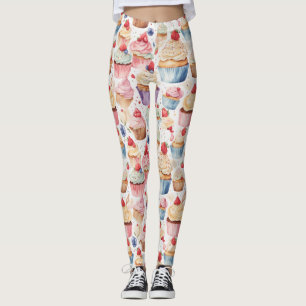 Leggings Motifs numériques Cream et Cupcake