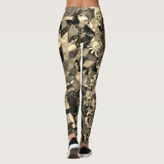 LEGGINGS MOTIFS POLYNESIAN SEPIA