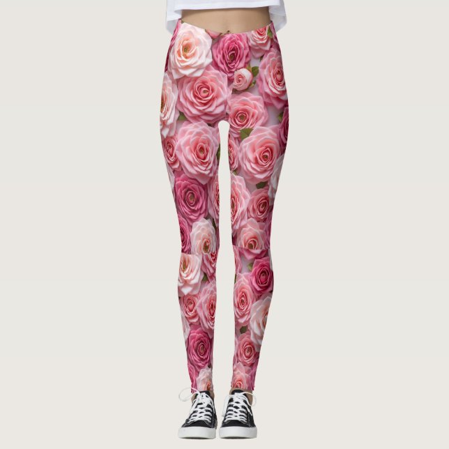 leggings motifs roses (Devant)