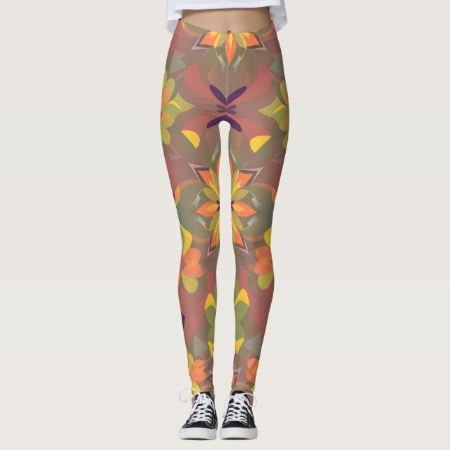 Leggings Motifs sans soudure - Doux Color Dig (Devant)