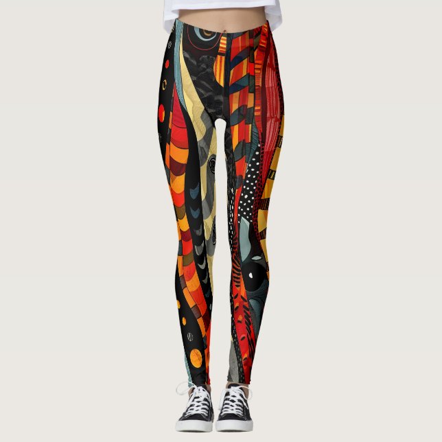 Leggings Motifs tribaux africains (Devant)