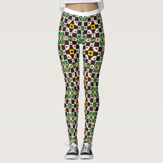 Leggings Motifs tribaux hexagonaux tendance