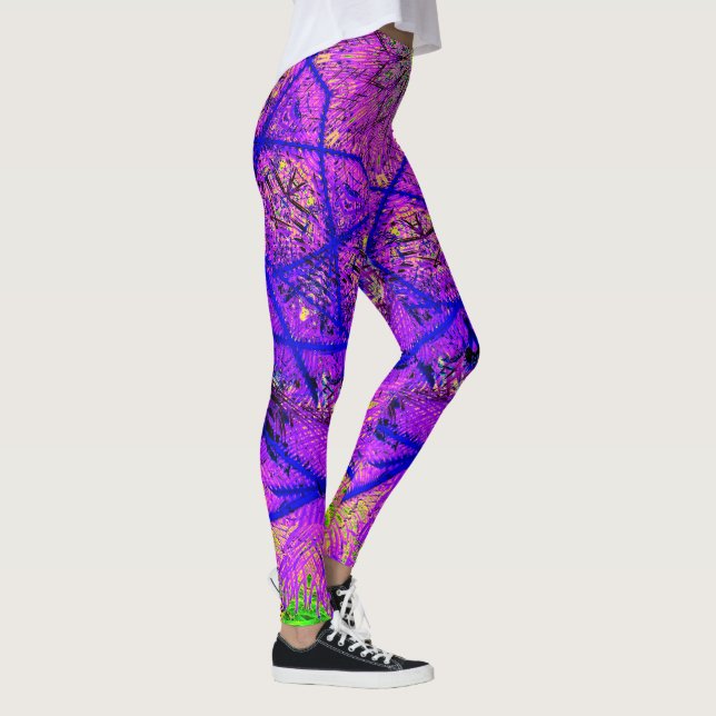 Leggings Motifs violets lumineux (Droite)