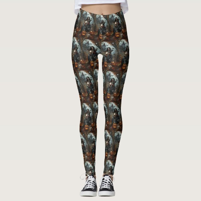 Leggings Moto bernois d'équitation Halloween effrayant (Devant)