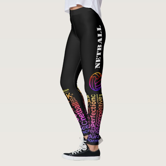 Leggings Mots inspirés et net-ball de positions (Gauche)