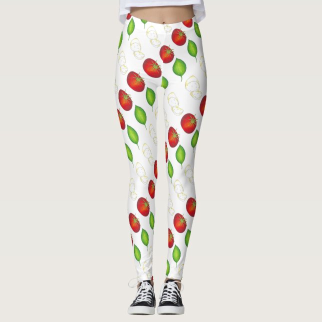 Leggings Mozzarella Tomato Basil Italie Cuisine alimentaire (Devant)
