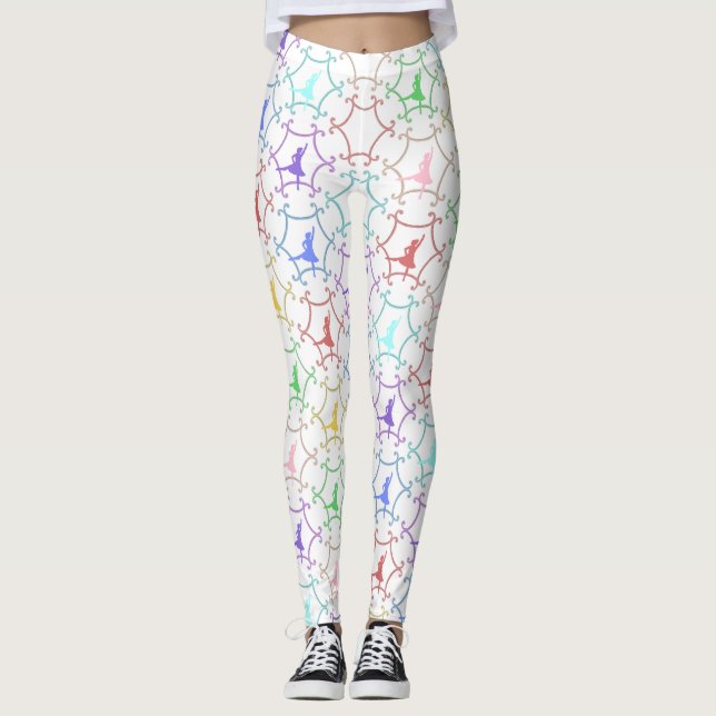 Leggings multicolores de danse highland (Devant)