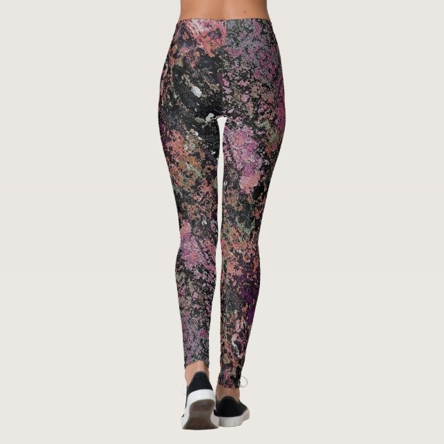 Leggings multicolores noirs - HAMbWG (Dos)