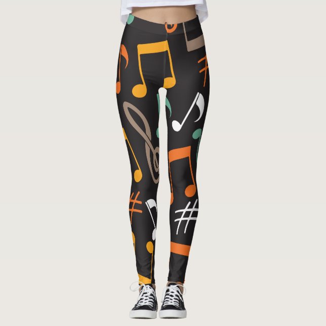 Leggings Music note pattern (Devant)