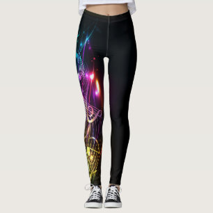 Leggings Music notes en color for music lovers