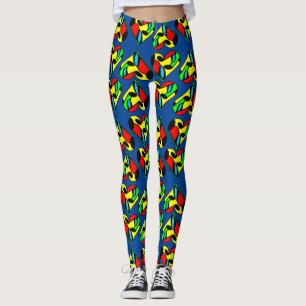 Leggings Musique multicolore Note Motif de coeur