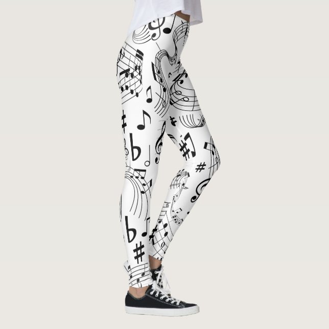 Leggings Musique, notes musicales (Droite)