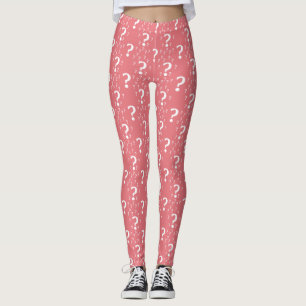Leggings Mystère question marque énigme puzzle corail