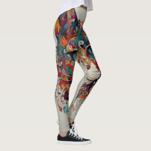 Leggings Mystic Boho Feline Mandala