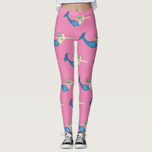 Leggings Nage de Mermaid à queue bleue Thunder_Cove