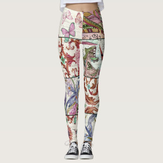 Leggings Nature Patchwork : Chic Arrière - plan sans coutur
