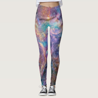 Leggings Nébuleuse de galaxie pastel éthérée