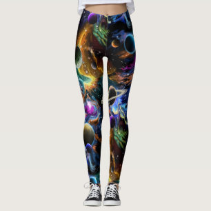 Leggings Nébuleuse et planètes de l'espace