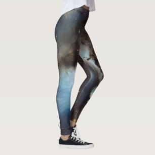 Leggings Nébuleuse Orion Astronomie bleu marron beige ciel 