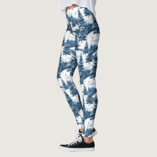 Leggings Neige d'hiver à travers les arbres