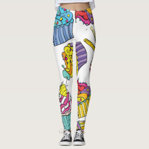 Leggings Neon Cakes : Pop Art Motif.