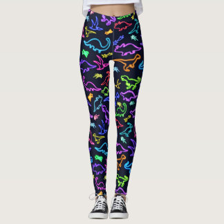Leggings Neon Dinosaures