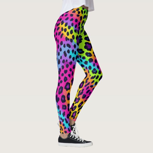 Leggings Neon Empreinte de léopard (Droite)