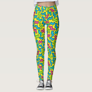 Leggings Neon Motif des années 80/90
