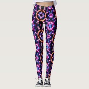 Leggings Neon Starburst Kaleidoscope