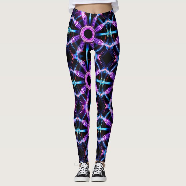 Leggings Neon Starburst Kaleidoscope (Devant)